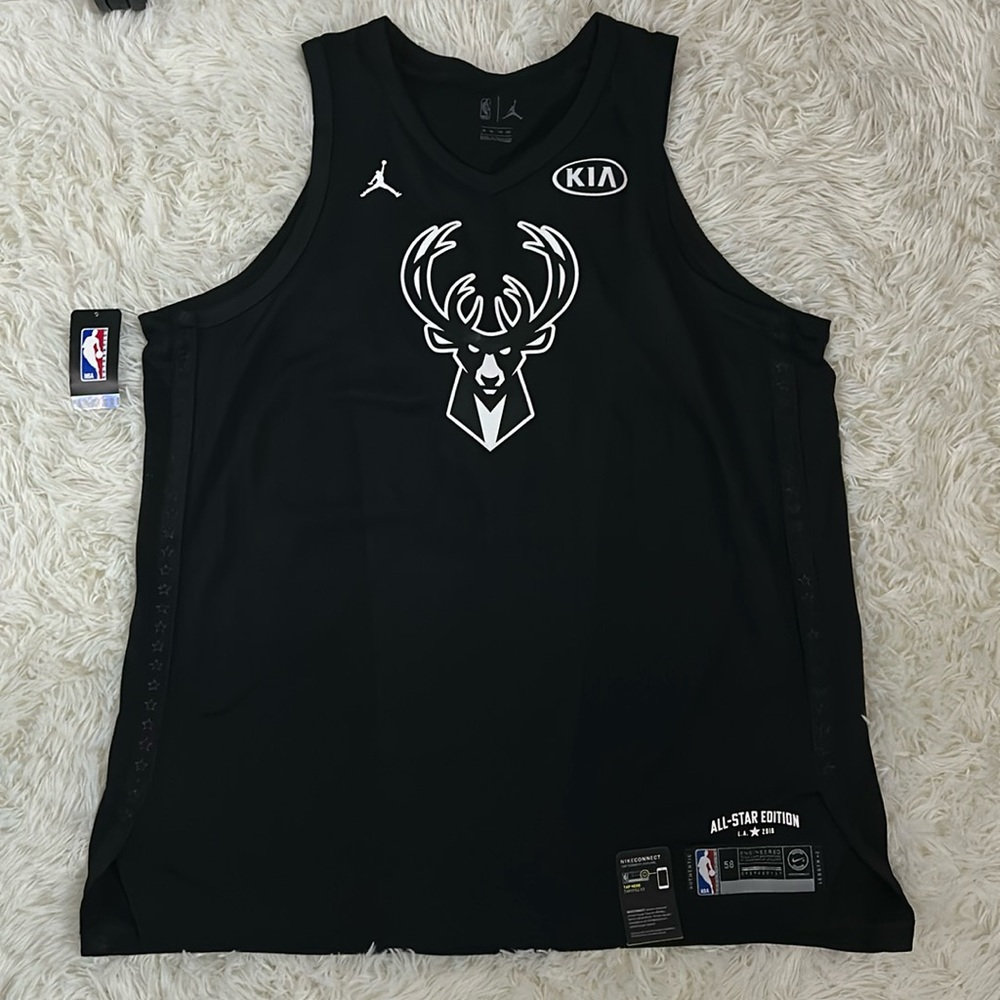 MILWAUKEE BUCKS BLACK ALL STAR LA 2018 JERSEY GIANNIS ANTETOKOUNMPO